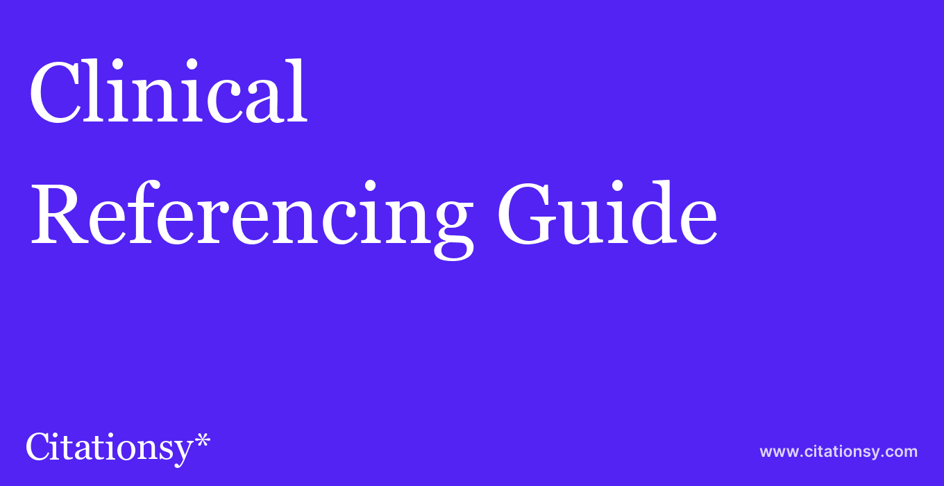 cite Clinical & Experimental Ophthalmology  — Referencing Guide